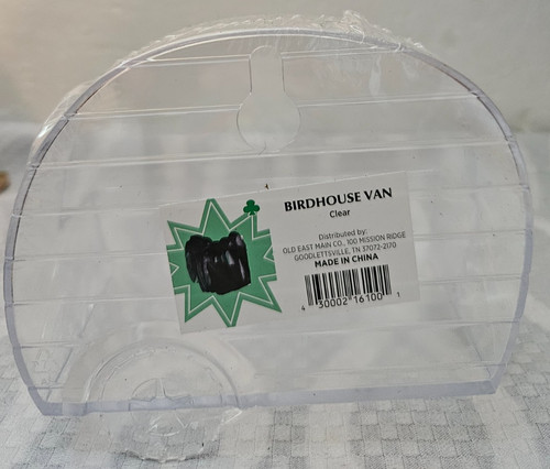 Clear acrylic birdhouse van - acrylic,