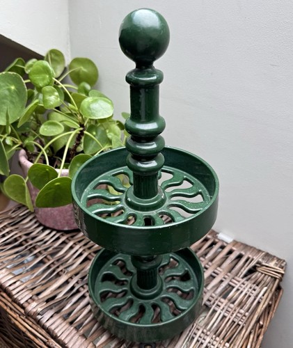 Vintage cast iron green enamel