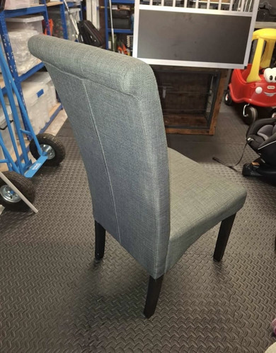Grey upholstered dining chair - dining,