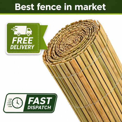 Bamboo fence screen roll - bamboo,