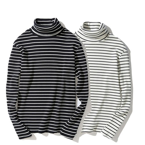 Men loose tops - men's, turtleneck