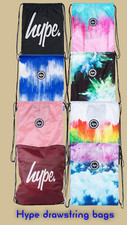Hype Multi Coloured Drawstring Bags | Back To School | Gym & Swim FREE POSTAGE