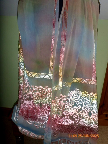 Vintage chiffon flock velvet - vintage,