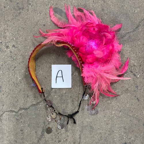 Vintage 60s pink - vintage, feather