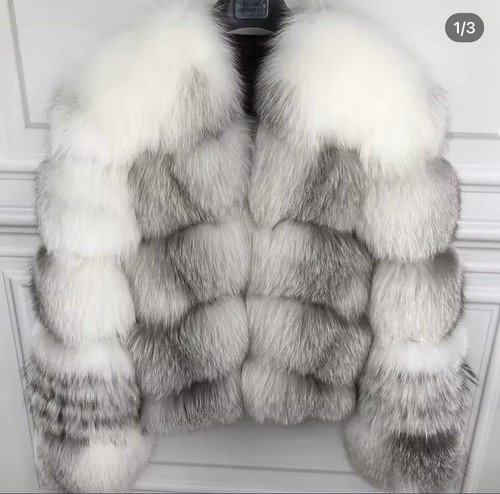 White fox fur - white,