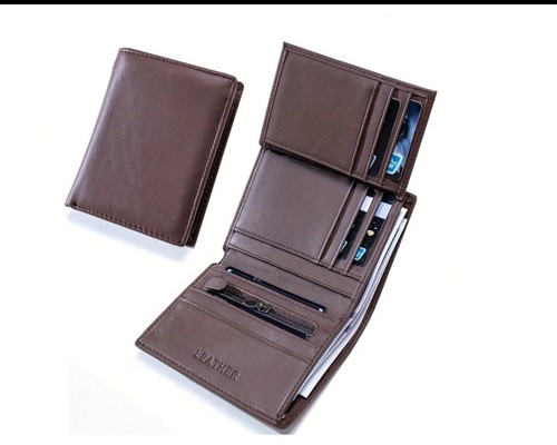 Mens genuine leather rfid - leather,
