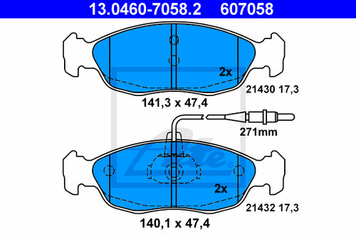 Brake pad set disc - brake, for