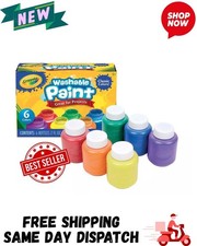 Washable Paint for Kids Toddler Baby Finger Craft Non Toxic,Pack of 6 Paints Set