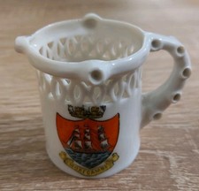 EARLY 20TH CENTURY CRESTED WARE PUZZLE JUG BY SCHMIDT & CO ......MORECAMBE.