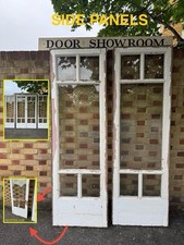 Reclaimed Single Panel Glass Wooden Side Panel Doors 2045 x 646mm 2045 x 646mm