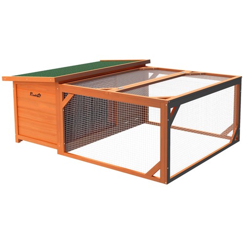 Pawhut rabbit hutch - rabbit,