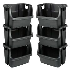 Black Large Plastic Stacking