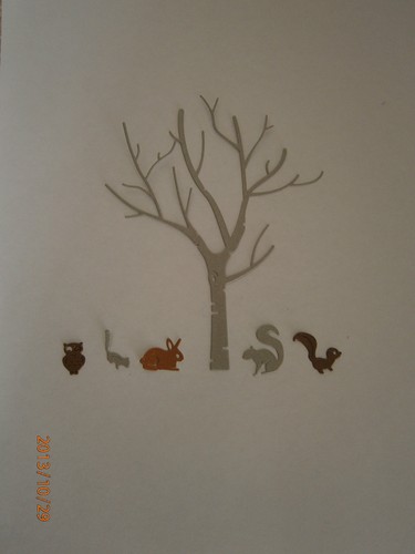 Birch tree with - birch, animals