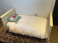 Mamas and Papas convertible cot bed with mattress, protector and duvet