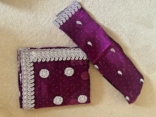 Indian designer purple sari bollywood party wear saree Diwali