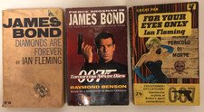 3 James Bond books-For Your Eyes Only, Diamonds are Forever, Tomorrow Never Dies