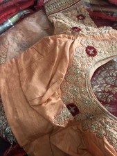 Net Saree With Stitched Size 38 Blouse Beautiful Boarder Never Worn
