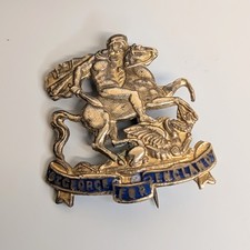 Vintage St George for England Enamel Badge Pin  Slaying Dragon Brooch Patriotic