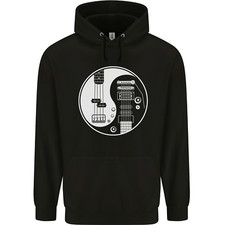 Guitar Ying Yang Guitarist Electric Bass Childrens Kids Hoodie