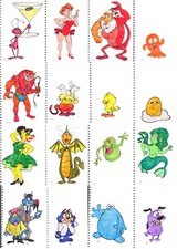 Roy G Biv rainbow colour wheel Halloween cartoons inktober