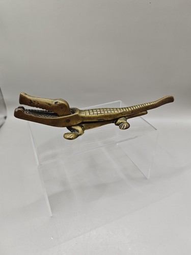 Vintage brass alligator - vintage,
