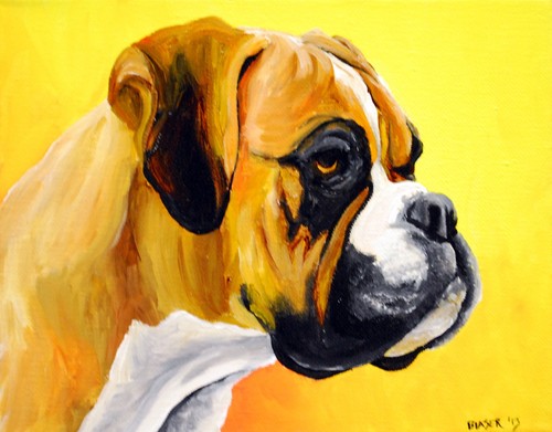 Boxer dog wall - dog,