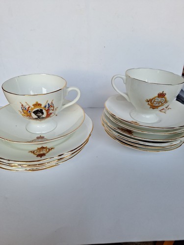 Queen coronation tea cups - queen,