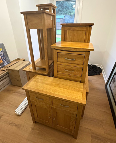 Solid oak furniture set - solid,