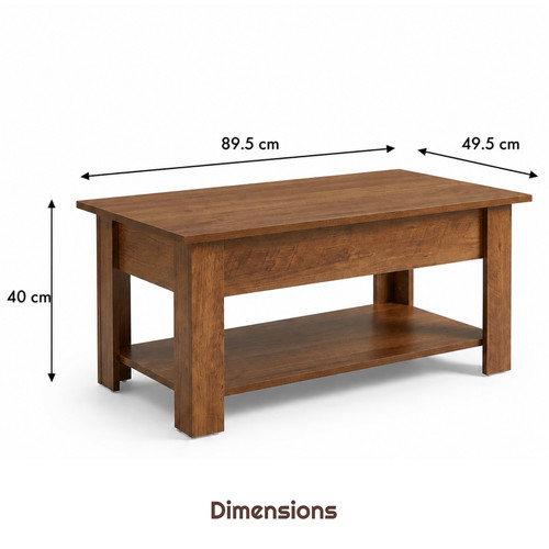 Rustic oak lift top - oak,