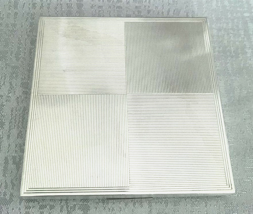 Hallmarked silver compact - , case