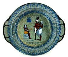 RARE ROYAL DOULTON TITANIAN ANTIQUE CAKE PLATE - EGYPTIAN A POTTERY D4263