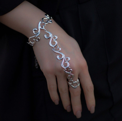 Sterling silver hand - , chain
