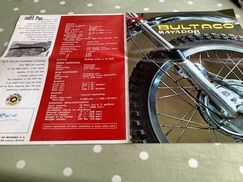Bultaco matador mk3 brochure - bultaco,