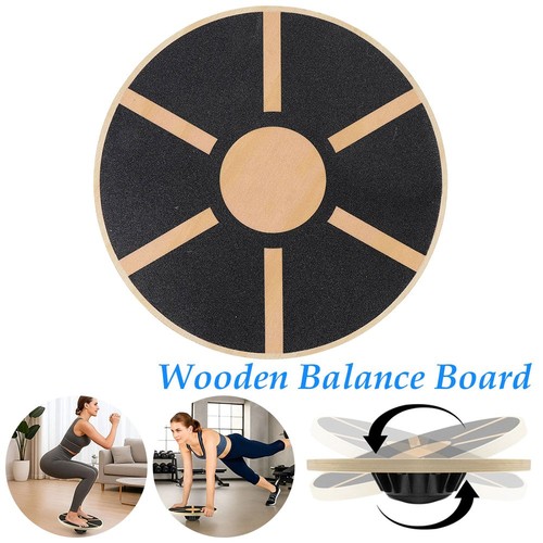Non slip wooden wobble board - wooden,