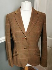 JOULES 'Woodhaven Sand  100% Wool Tweed Check Jacket Blazer Size 14