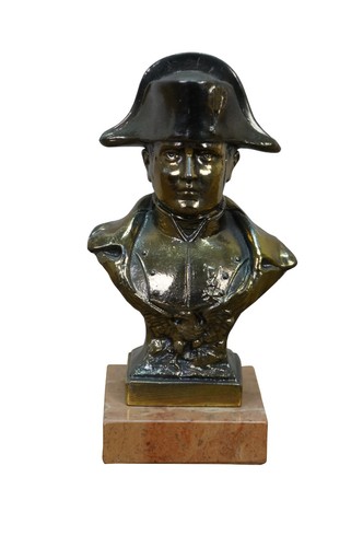 Cast spelter metal bust - metal, of