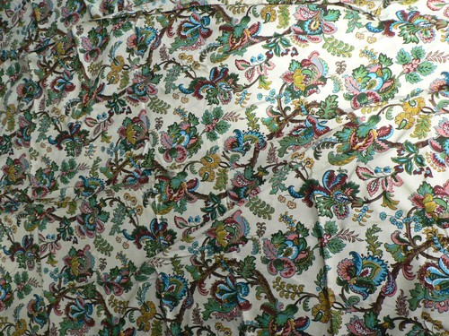 Pair jacobean floral curtains - pair,