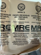 Mre Menu 3 Ration Pack US Military Chicken Egg Noodlr SHTF Survival Campiing