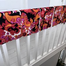 7 Pieces of  Vintage Retro Floral Fabric - Midcentury Flower Power