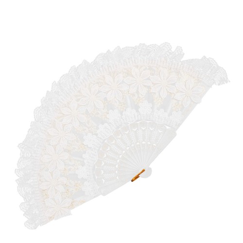 Vintage lace folding fan - vintage,