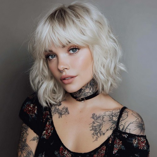 Short wave hair medium - wave, length