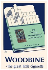 VINTAGE WOODBINE CIGARETTES ADVERTISING A3 POSTER PRINT