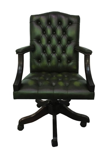 Antique green chesterfield - antique,