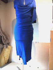 **  SALE  **  MONSOON FUSION BLUE BODYCON GRECIAN STYLE DRESS SIZE 8 IN BLUE