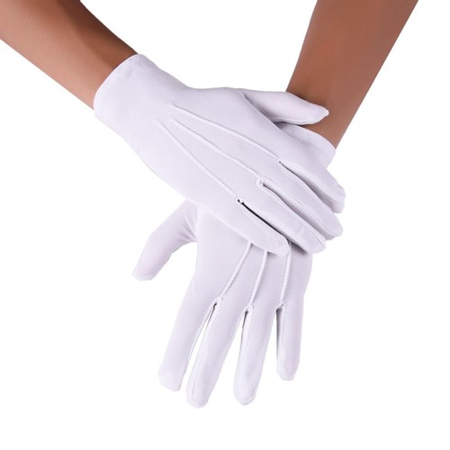 Soft white cotton gloves thin - soft,