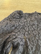 Zara Black Sheer Print Top