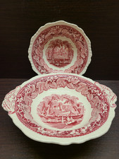 Masons vista red pedestal bowl