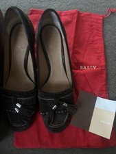 Ladies BALLY Bellerive Brown Leather Court Shoes Size EU 40 UK 7 US 9.5