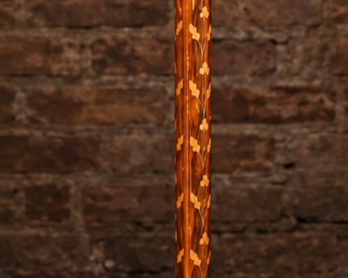 Carved wooden walking stick - walking,