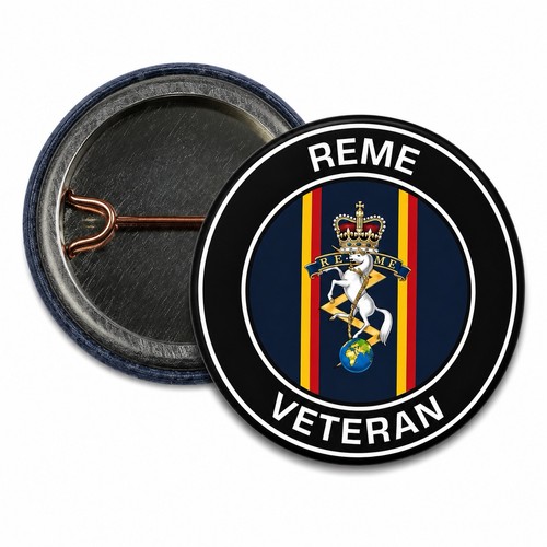 Reme veteran 25mm pin badge - reme,